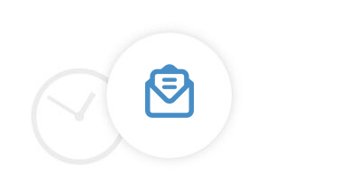 T Cloud Public Experts support around the clock Icon of a phone on white background with a clock.