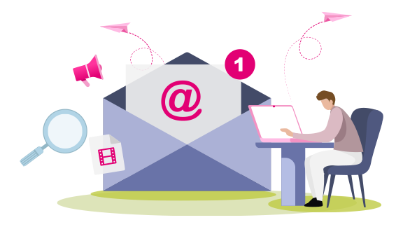Illustration gibt Überblick über die Themen des T Cloud Public Newsletters