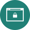 Icon with lock on a screen