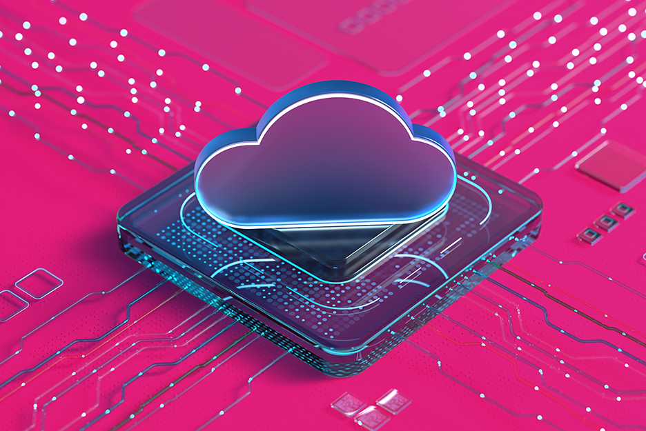 Bild einer Cloud auf einer Platine