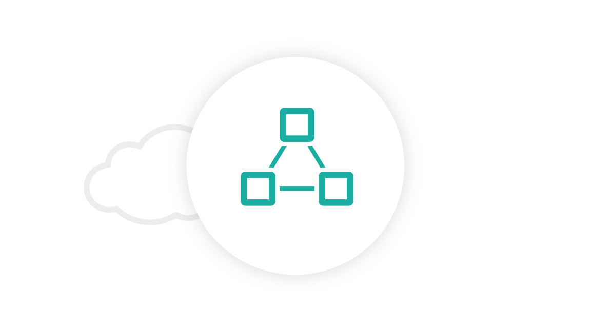 Cloud Symol mit Netzwerk-Zeichen