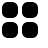 Icon mit vier Punkten für Darstellung von technischer Struktur