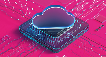Image of a cloud on a circuit board