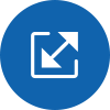 Icon with arrow in both directions