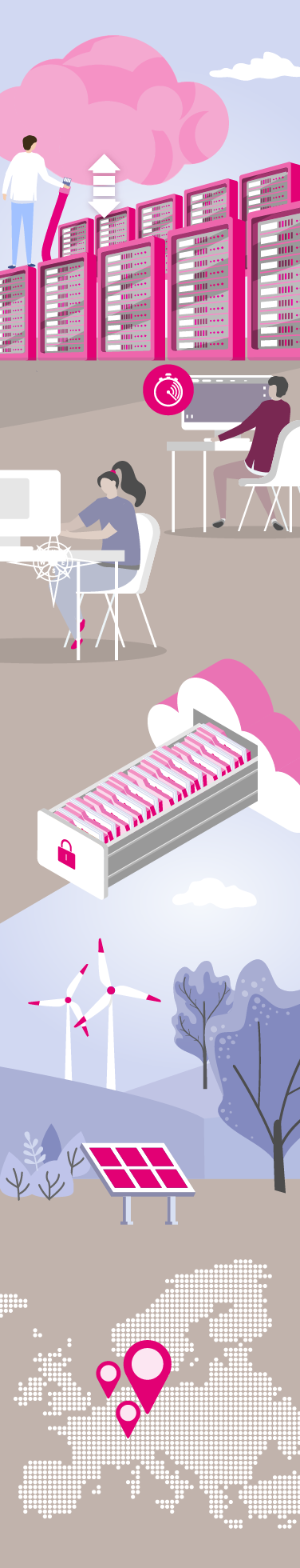 Illustration Data centers
