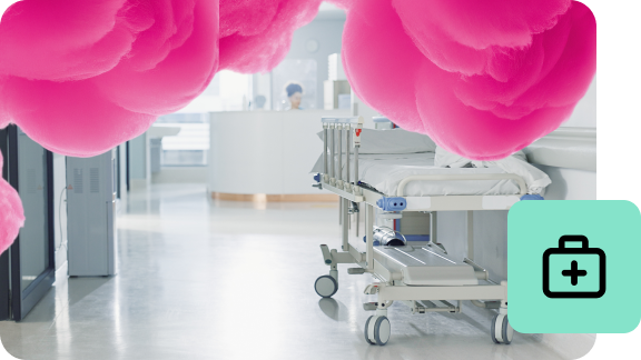 Modern hospital with medical equipment