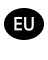 Schwarzes Icon mit EU Europa Plakette